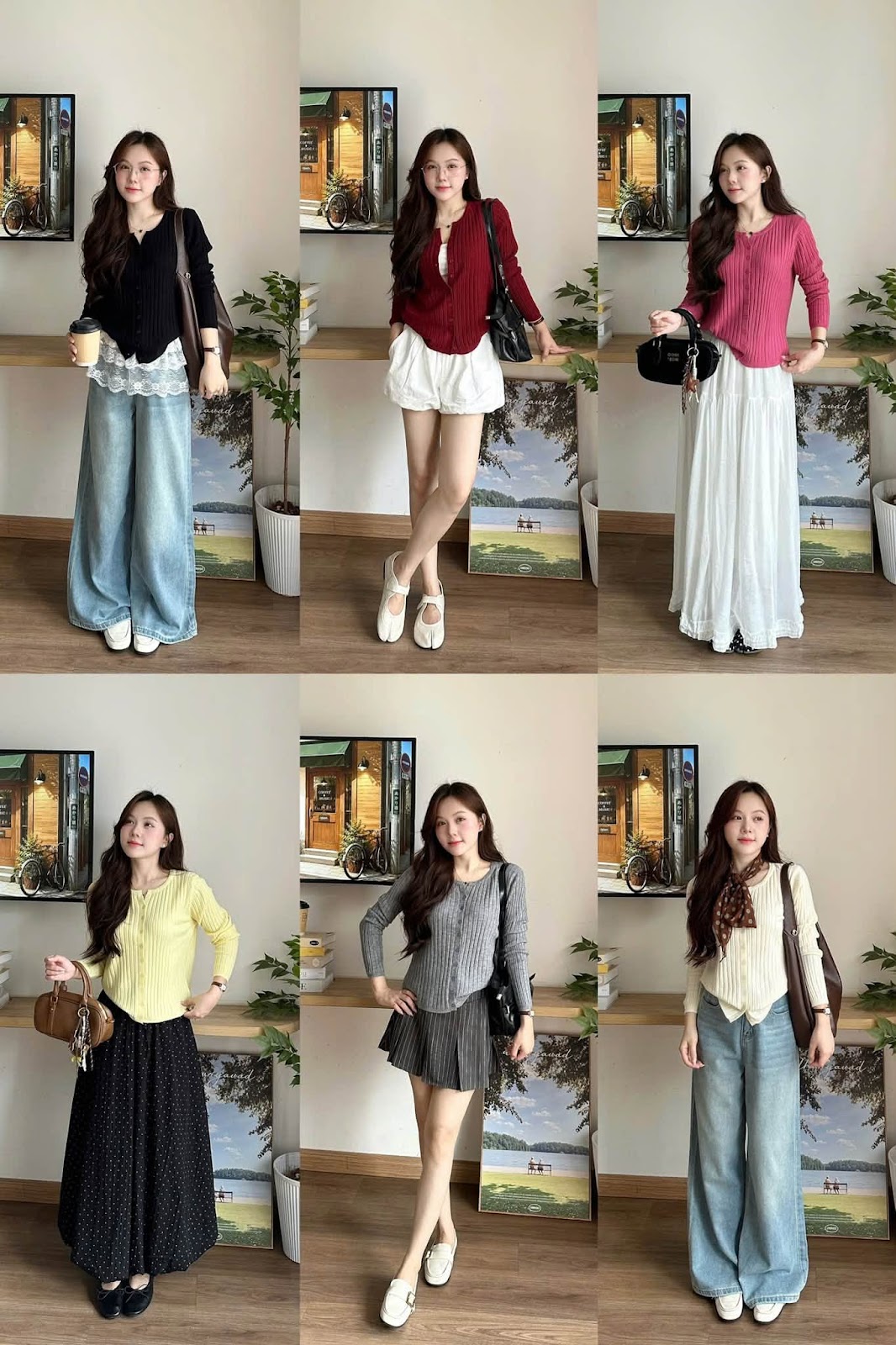 Áo len dài tay gân trơn nút XONXEN SHOP 5382 – Image 6