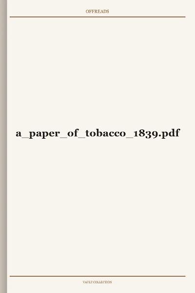 a paper of tobacco 1839