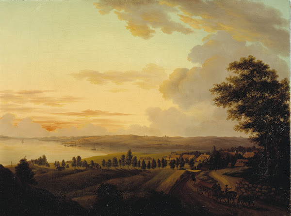 Sjællandsk landskab aften 1810
