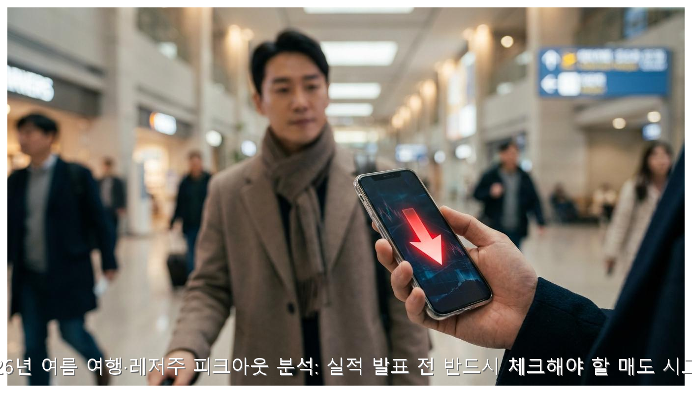 2026년 여름 여행·레저주 피크아웃 분석: 실적 발표 전 반드시 체크해야 할 매도 시그널 핵심 안내 및 분석 인포그래픽 (2)