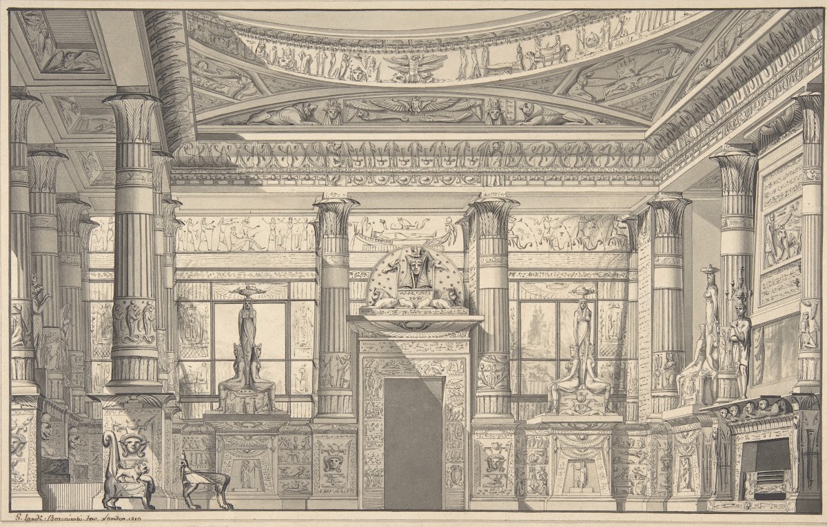 Design For An Egyptian Style Interior 1810