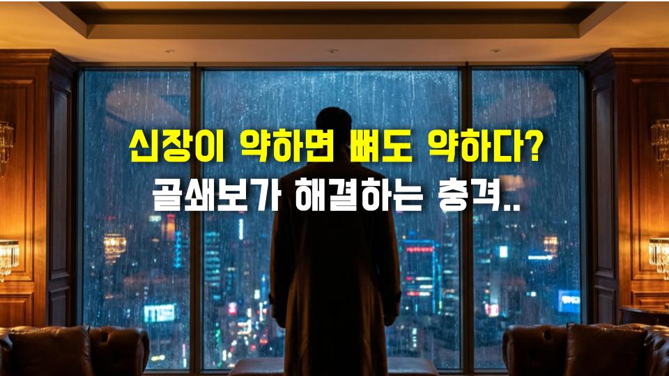 신장이 약하면 뼈도 약하다? 골쇄보가 해결하는 충격적 진실