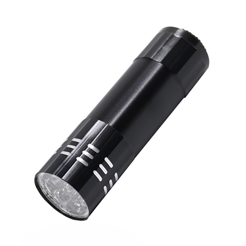 UV flashlight with aluminum casing