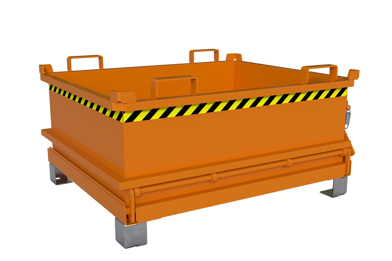 Mini-Bodemklepcontainer MSB 400, gelakt, Geeloranje
