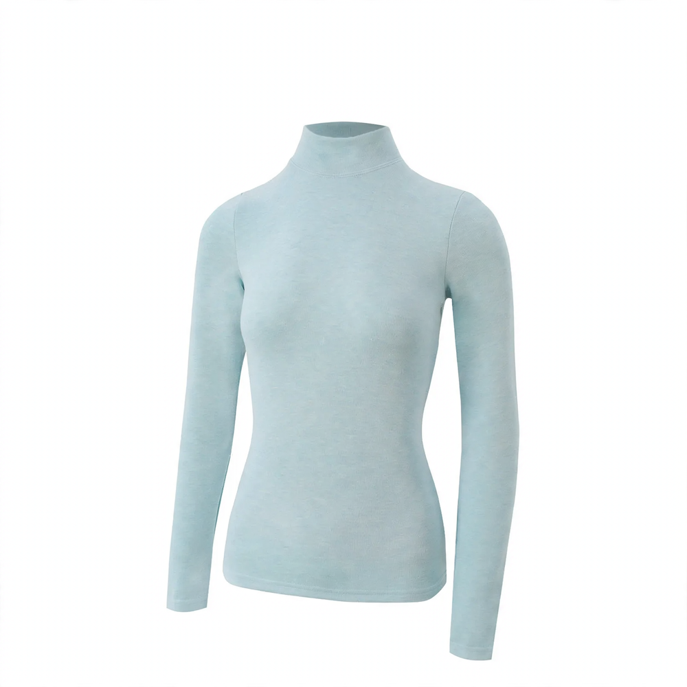 Women’s thermal top, padded, stand-up collar