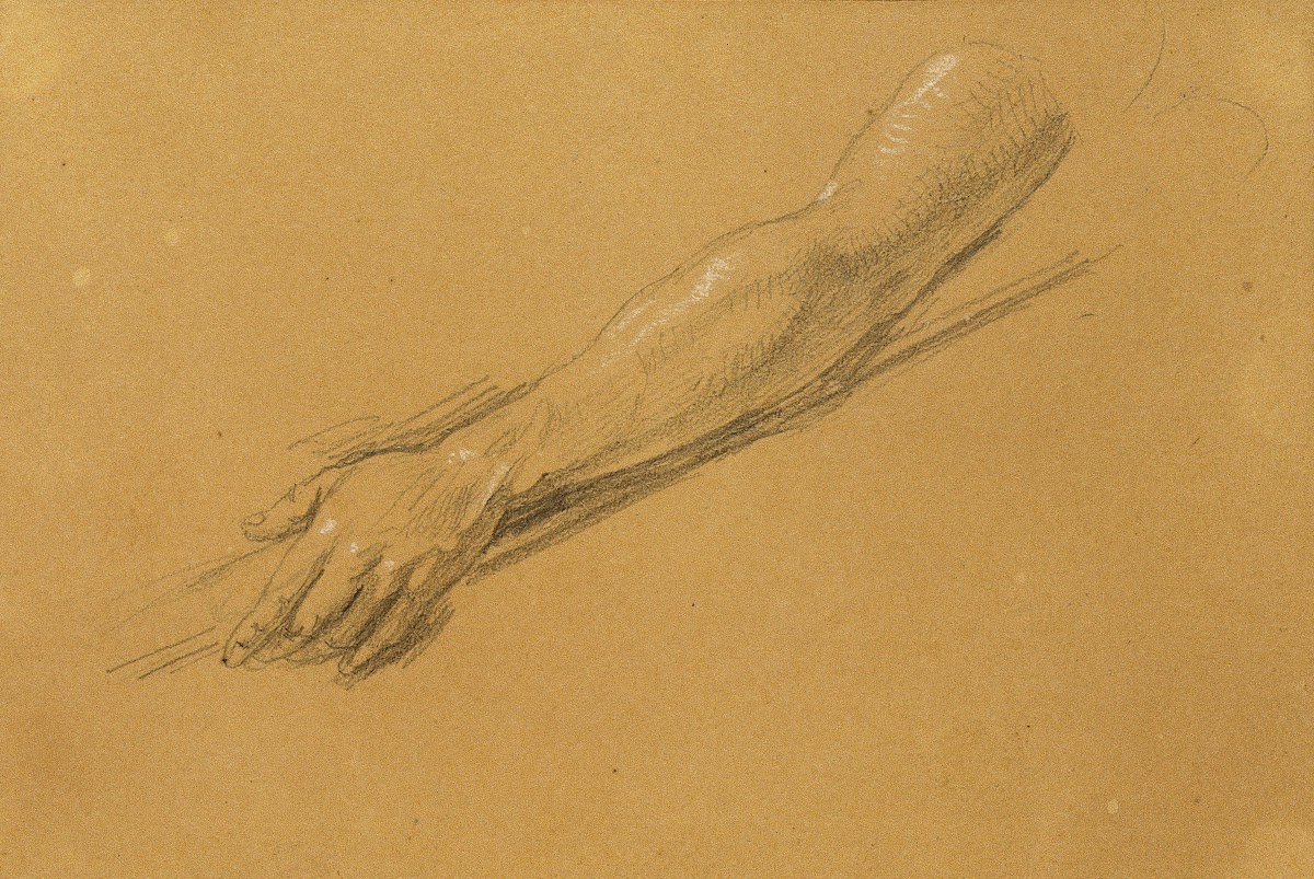 Handstudie zur Szene aus dem Tiroler Freiheitskampf 1840