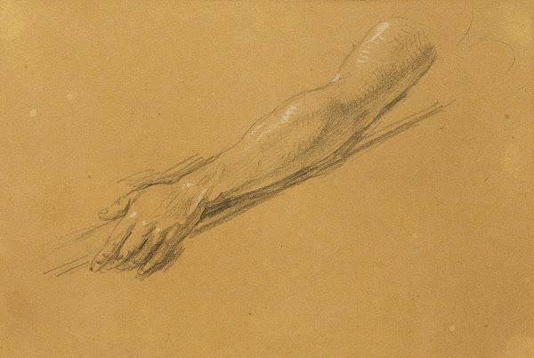 Handstudie zur Szene aus dem Tiroler Freiheitskampf 1840
