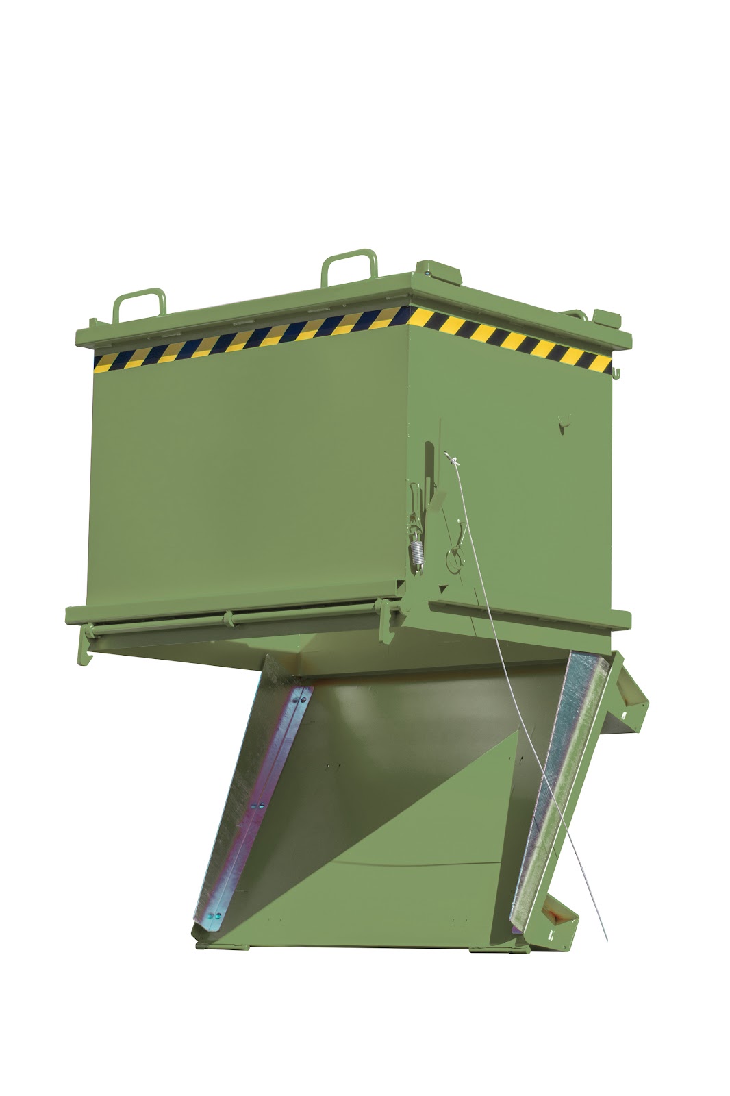 Bodemklepcontainer SB 1000, gelakt, Resedagroen