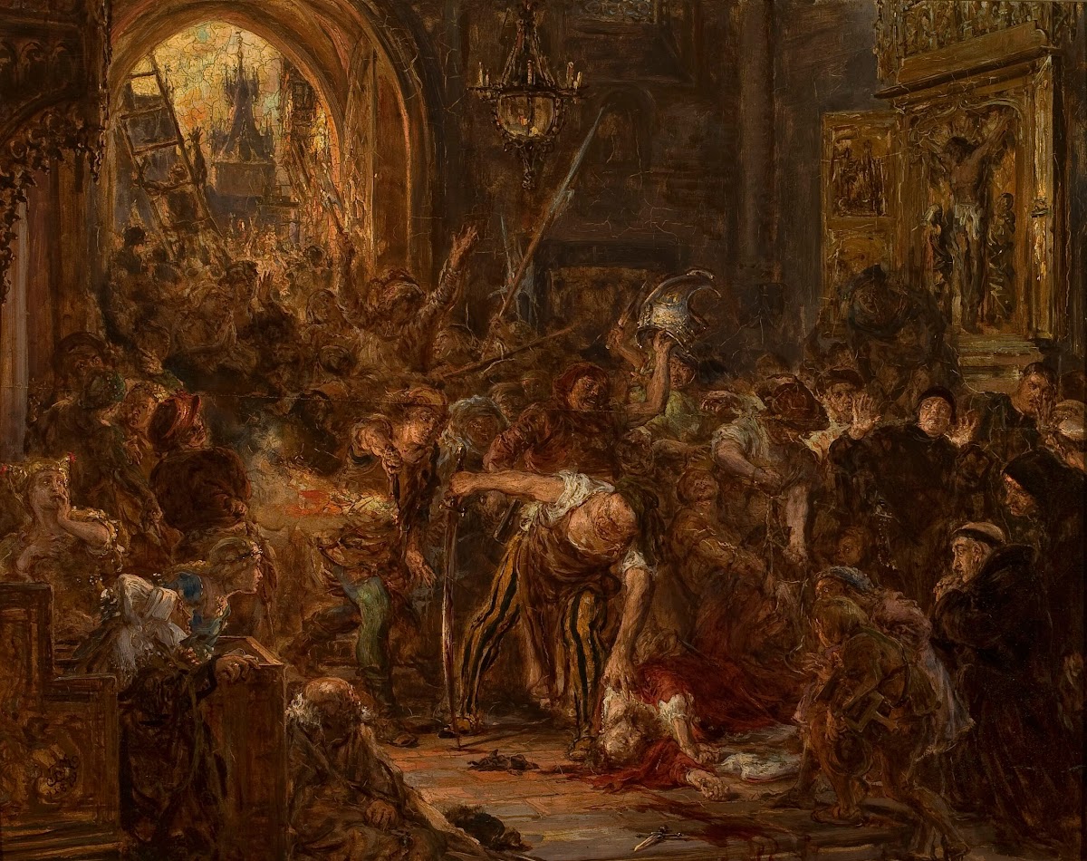 Death of Tęczyński in the Franciscan church 1879