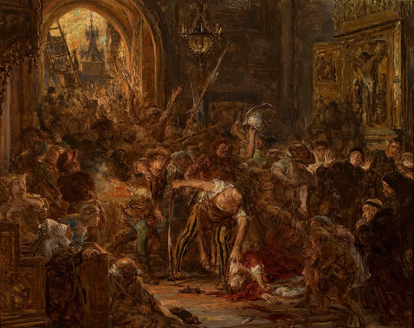 Death of Tęczyński in the Franciscan church 1879