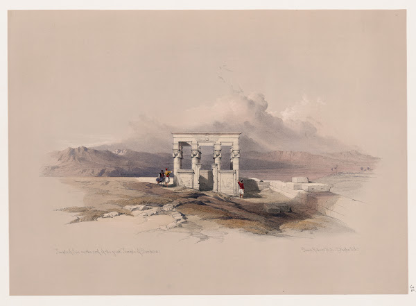 Temple of Isis on the roof of the great temple of Dendera Dandara 1846 1849