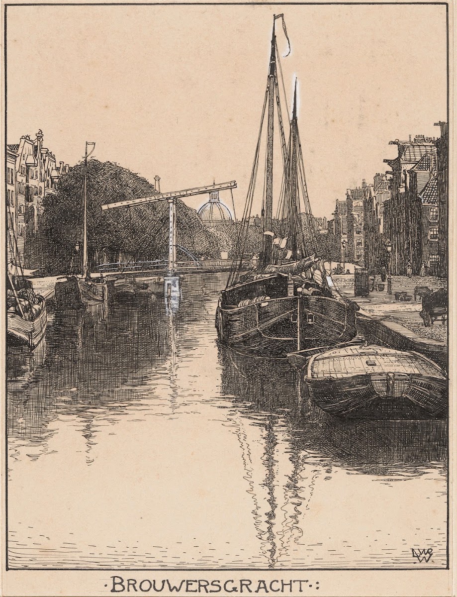 Brouwersgracht te Amsterdam 20th century