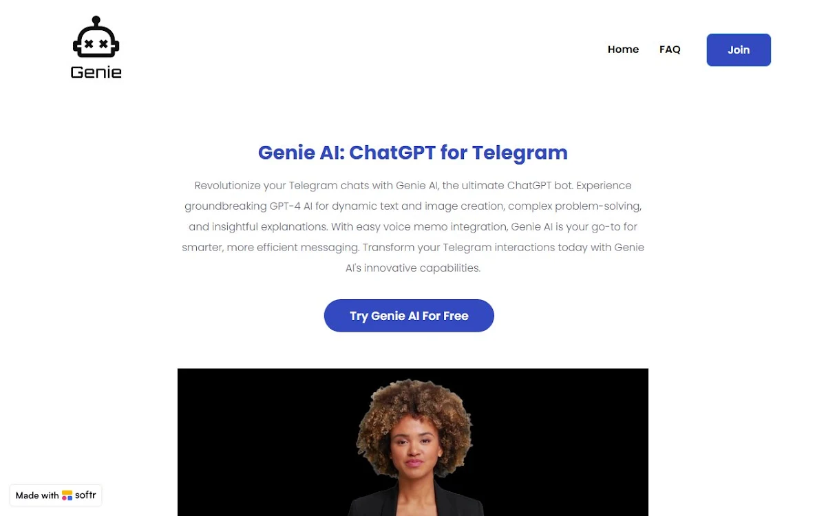 Captura de Genie: ChatGPT for Telegram