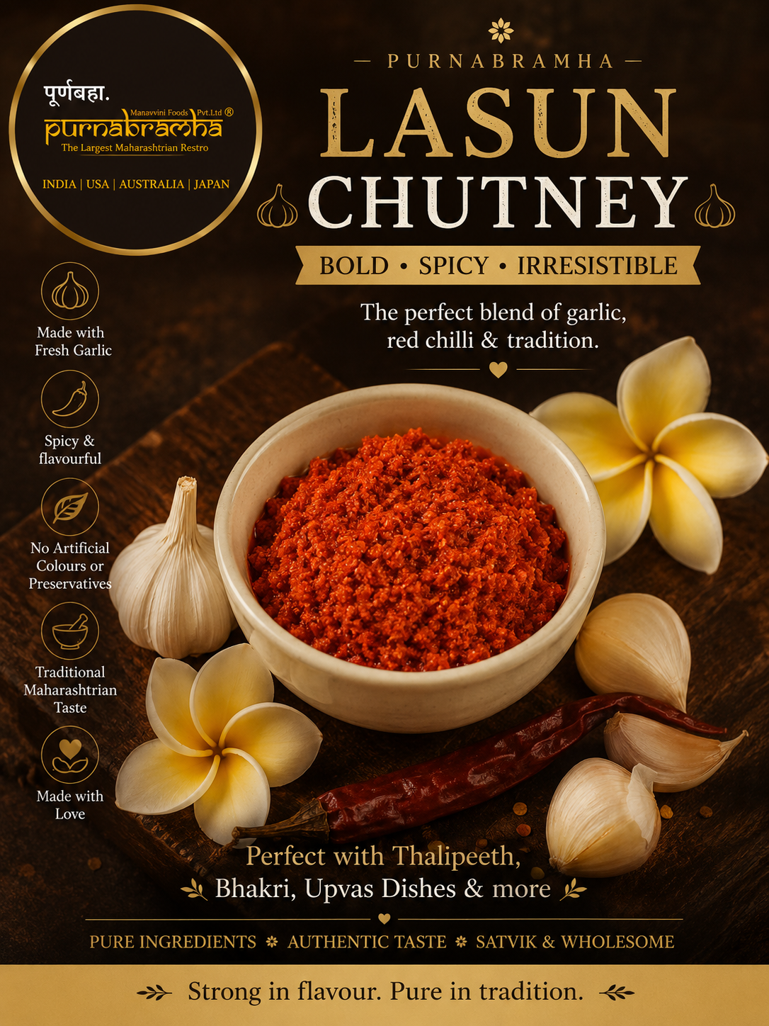 Lasun Chutney - Maharashtrian dish at Purnabramha