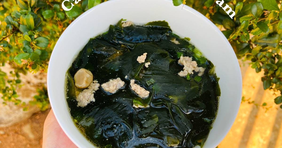 Canh rong biển thịt bằm
