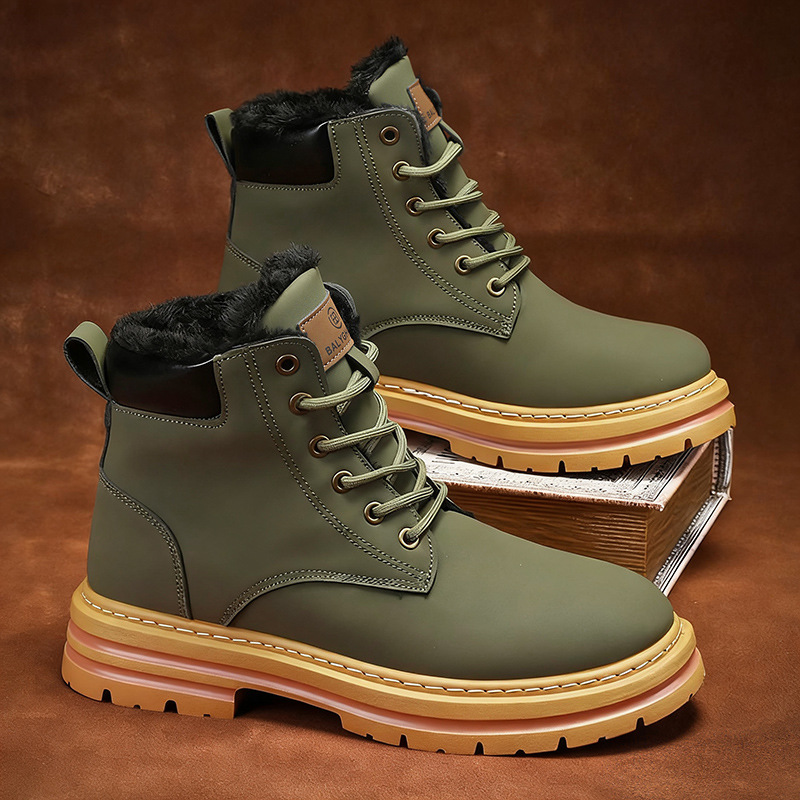 Insulated Men's Winter Boots, Mid-Calf, Warm