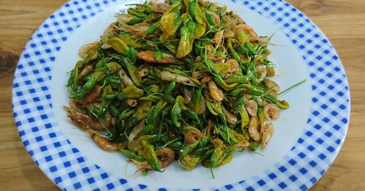 Tép đồng xào bông điên điển