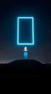 Dark Textured Surface with Glowing Circular Light Pattern