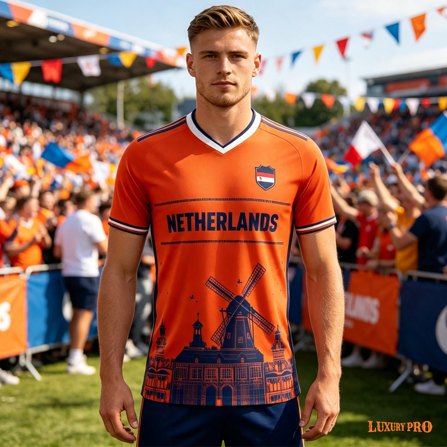 AOP MEG Raglan Sleeve V-neck Football Jersey
