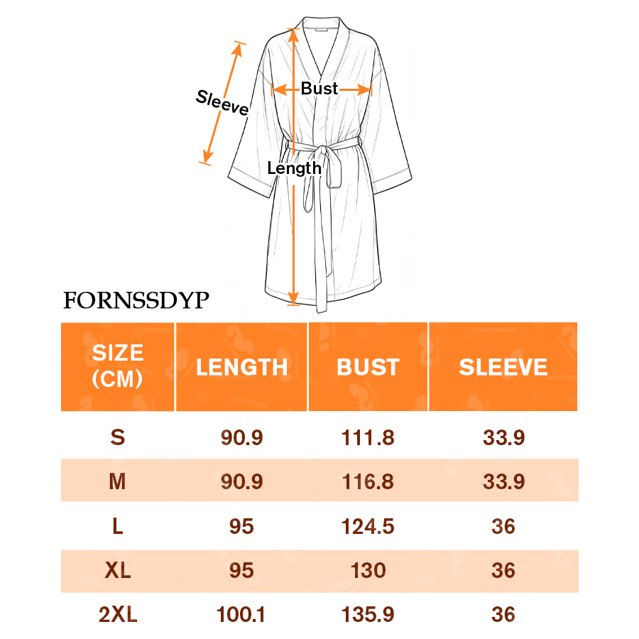 AOP For Women's Satin Bathrobe