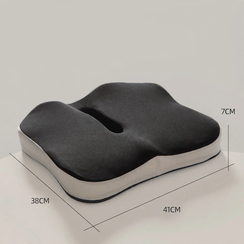 Seat cushion with memory foam for office chairs, 41×38×7 cm