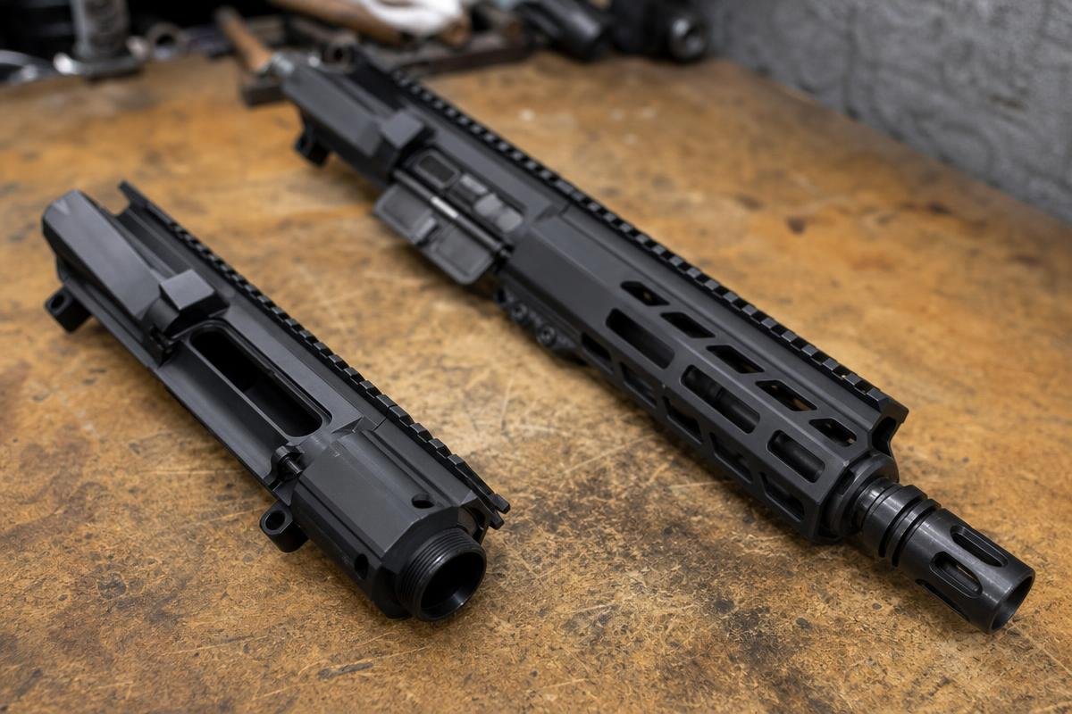 Complete AR-15 upper assembly with barrel and handguard