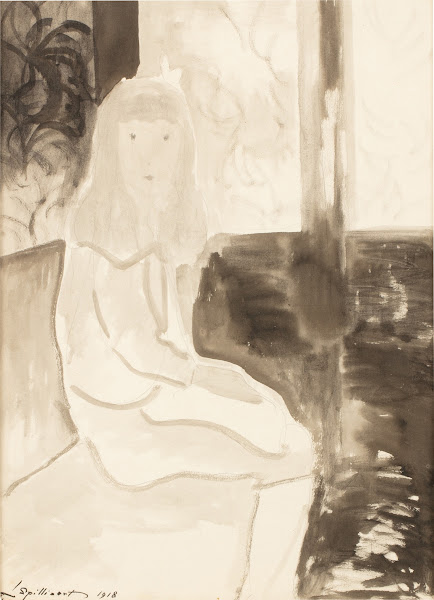 Jeune fille assise 1918