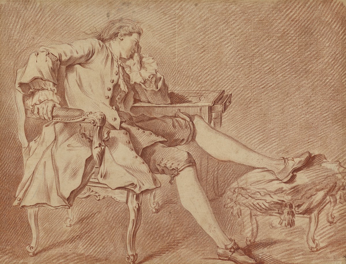 Gentleman Lounging in a Chair
