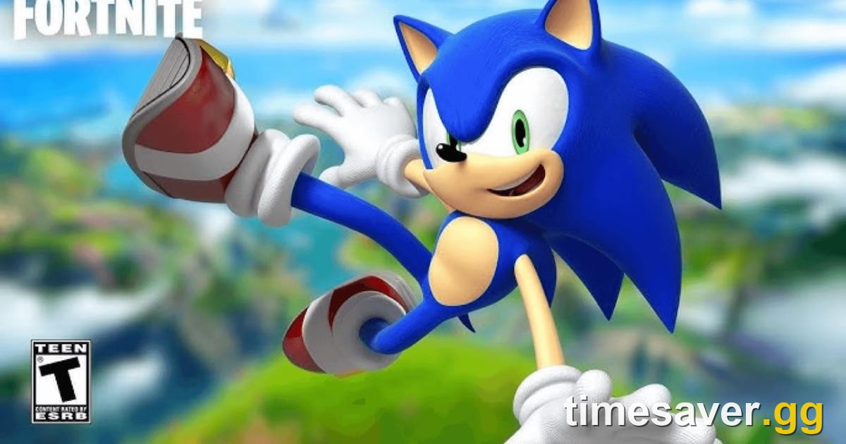 Fortnite x Sonic the Hedgehog promo art for the Chapter 7 Season 4 "Override" season.