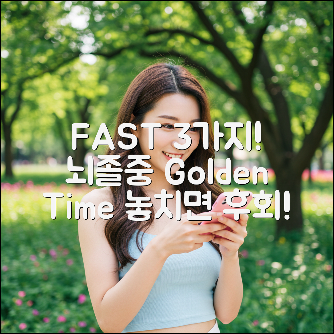 뇌졸중 FAST 3가지, 골든타임 사수!