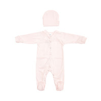 Children's set Twins Softie (jumpsuit, hat) interlock (2 el) 68s pink