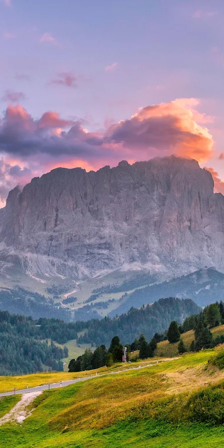 Dolomite Mountains At Sunset 4K Phone Wallpaper