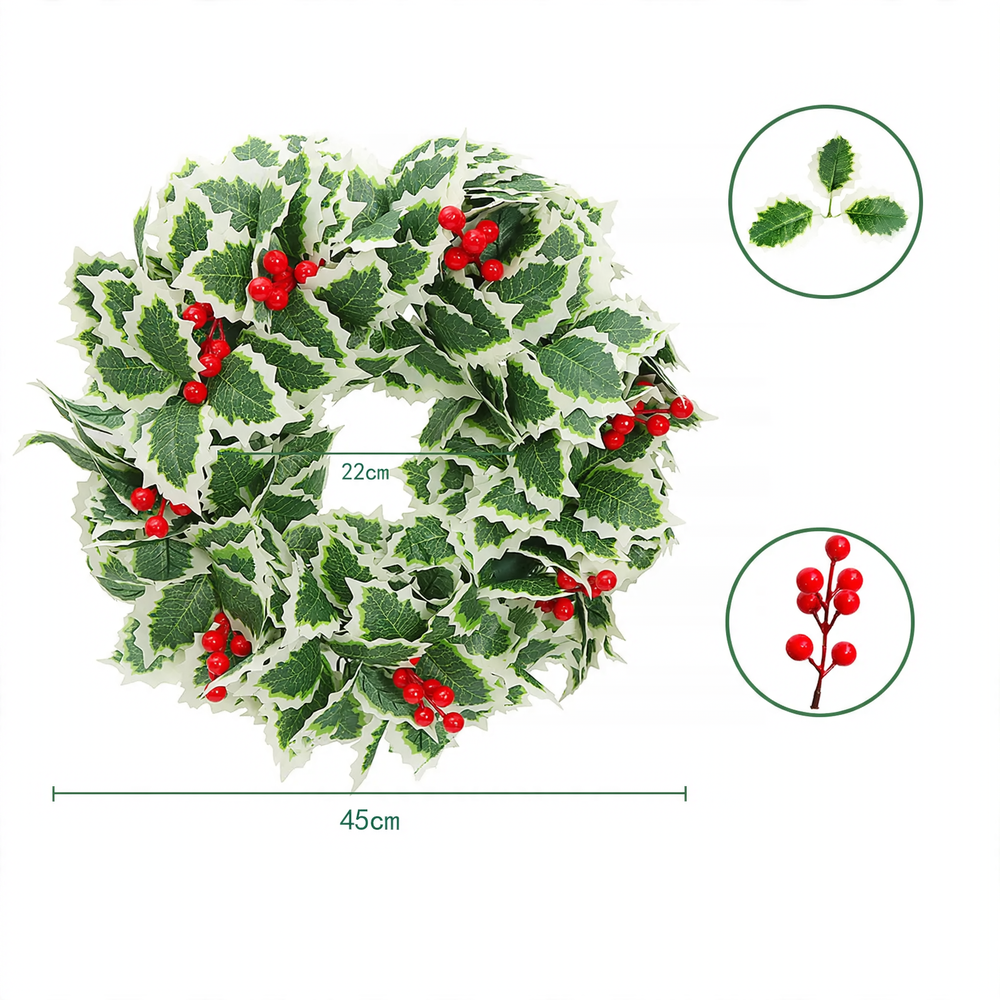 Artificial Christmas Wreath in Country House Style