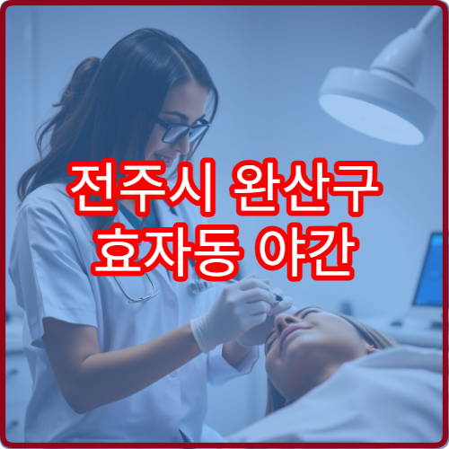 전주시 완산구 효자동 야간 이비인후과 진료 가능한 병원 귀코목 증상 진료 안내