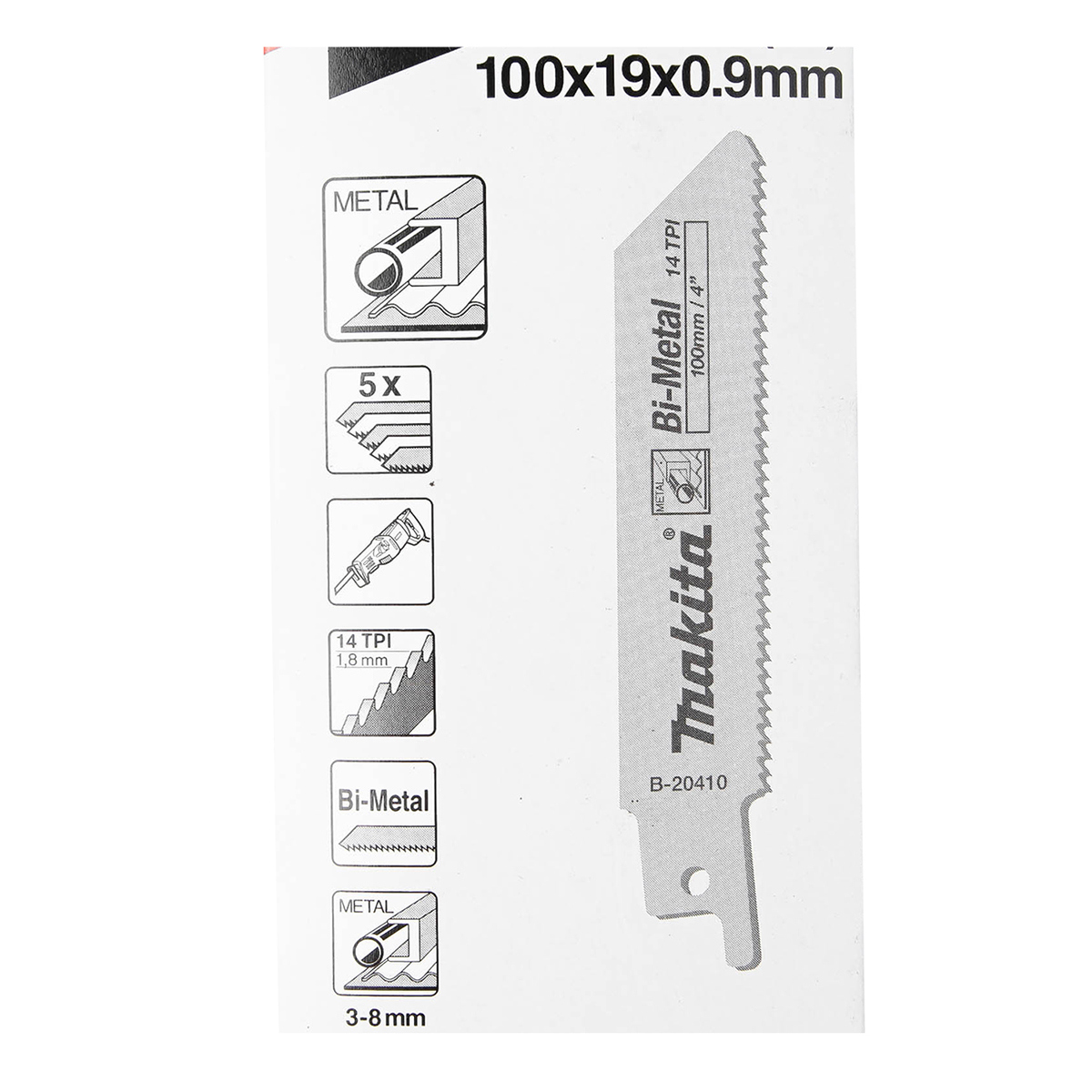 MAKITA อะไหล่ JR100D ใบเลื่อย 100MM ตัดเหล็ก8MM