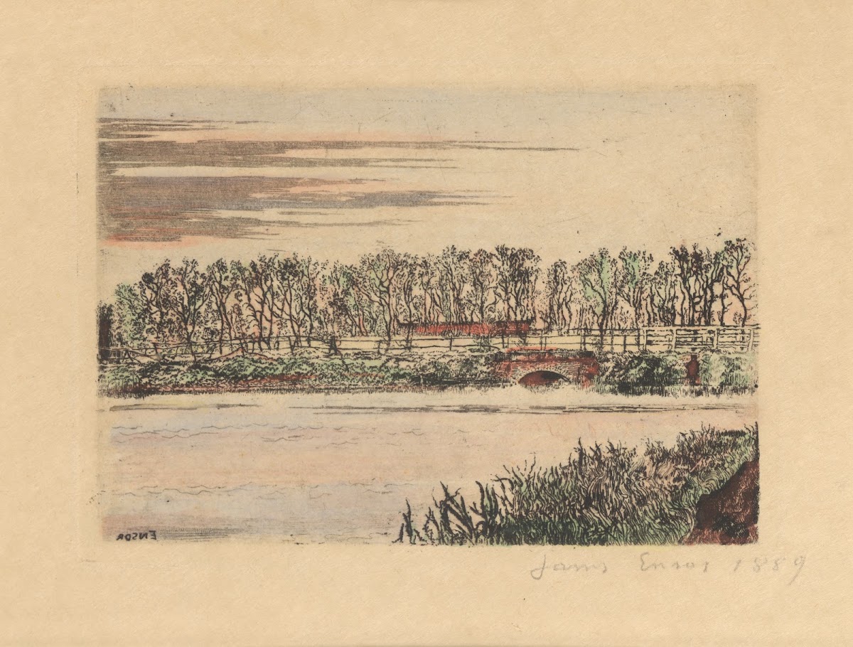 De brug van het bos te Oostende 1889