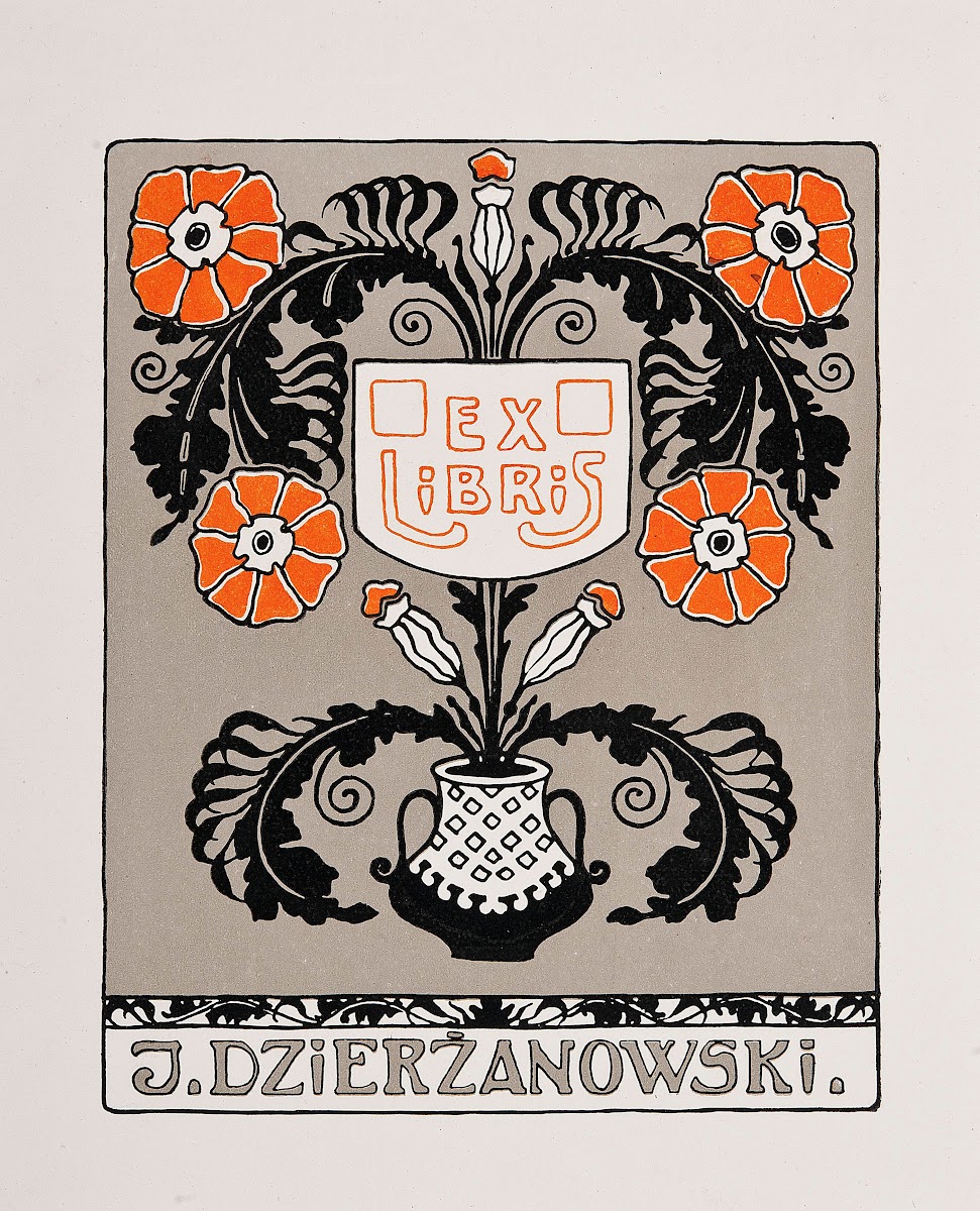 Bookplate of Juliusz Dzierżanowski 1912