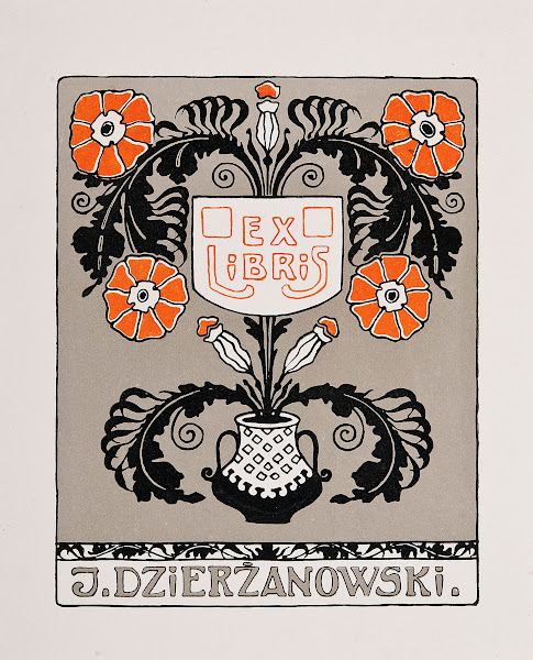 Bookplate of Juliusz Dzierżanowski 1912