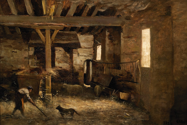 An Interior of a Barn 1874