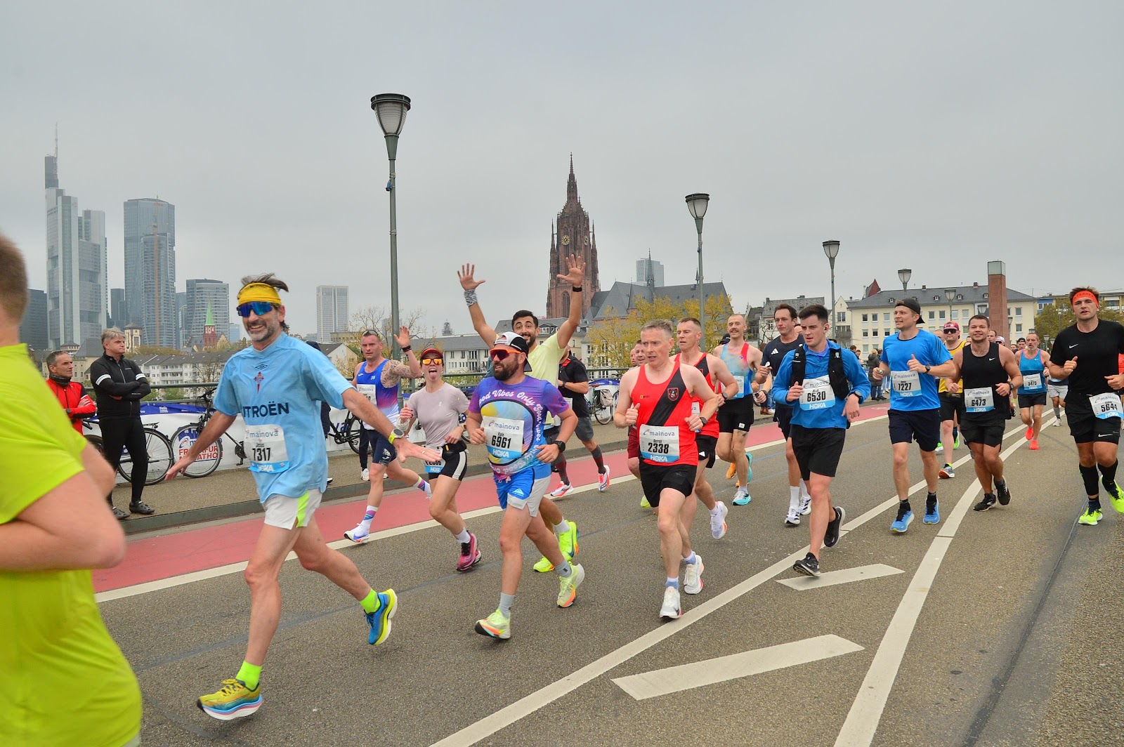Paso por Frankfurt durante el maratón