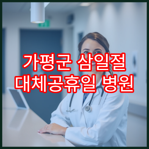 가평군 삼일절 대체공휴일 병원 연휴 진료 현기증 상담 가능