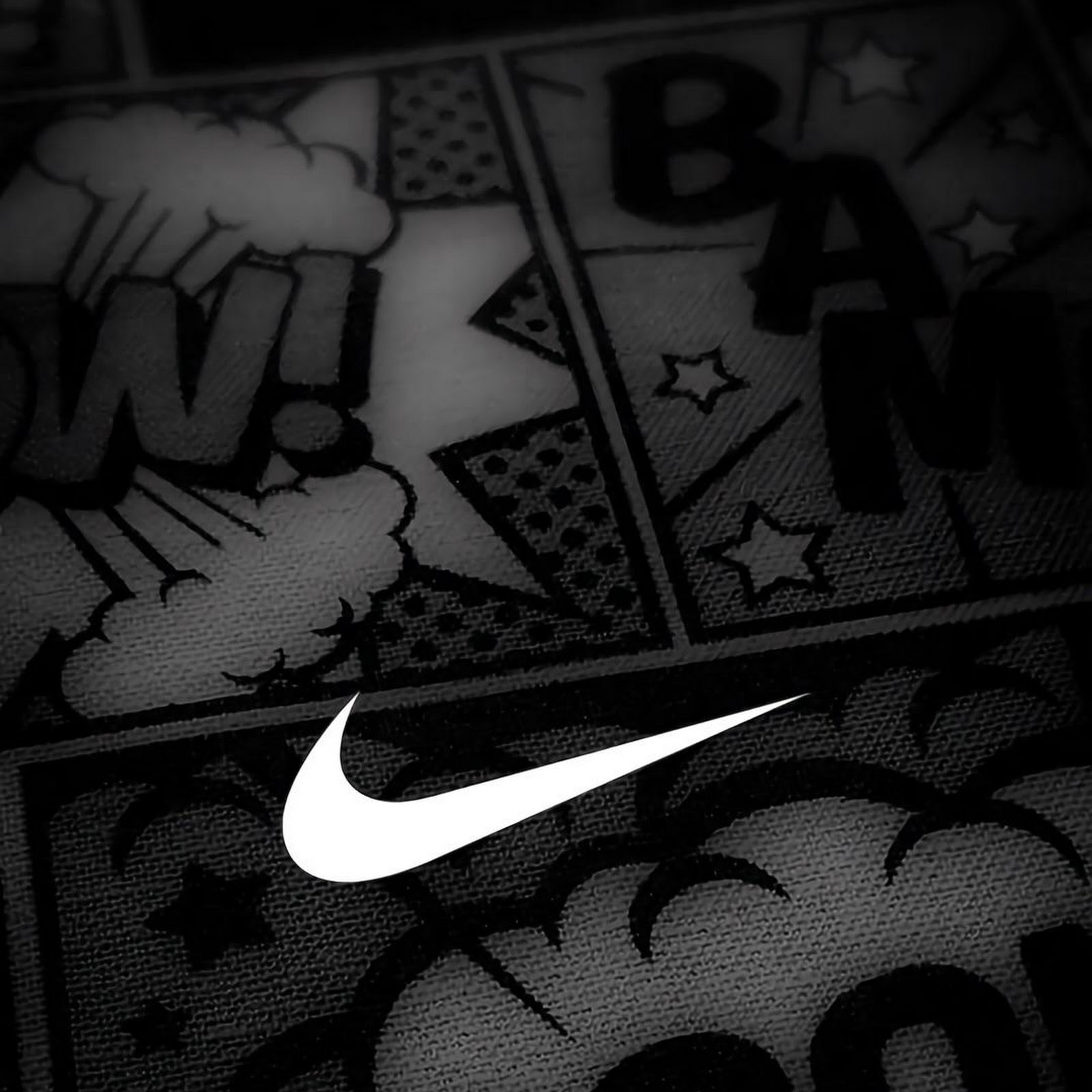 Download Nike Swoosh on Comic Background Full HD iPhone