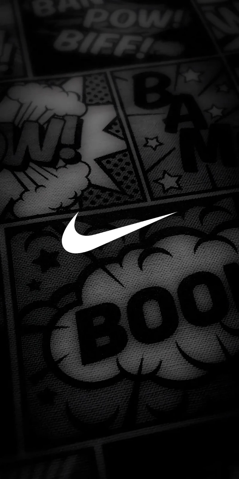 Nike Swoosh on Comic Background - Graphic Design Full HD iPhone Wallpaper (1080x2160)