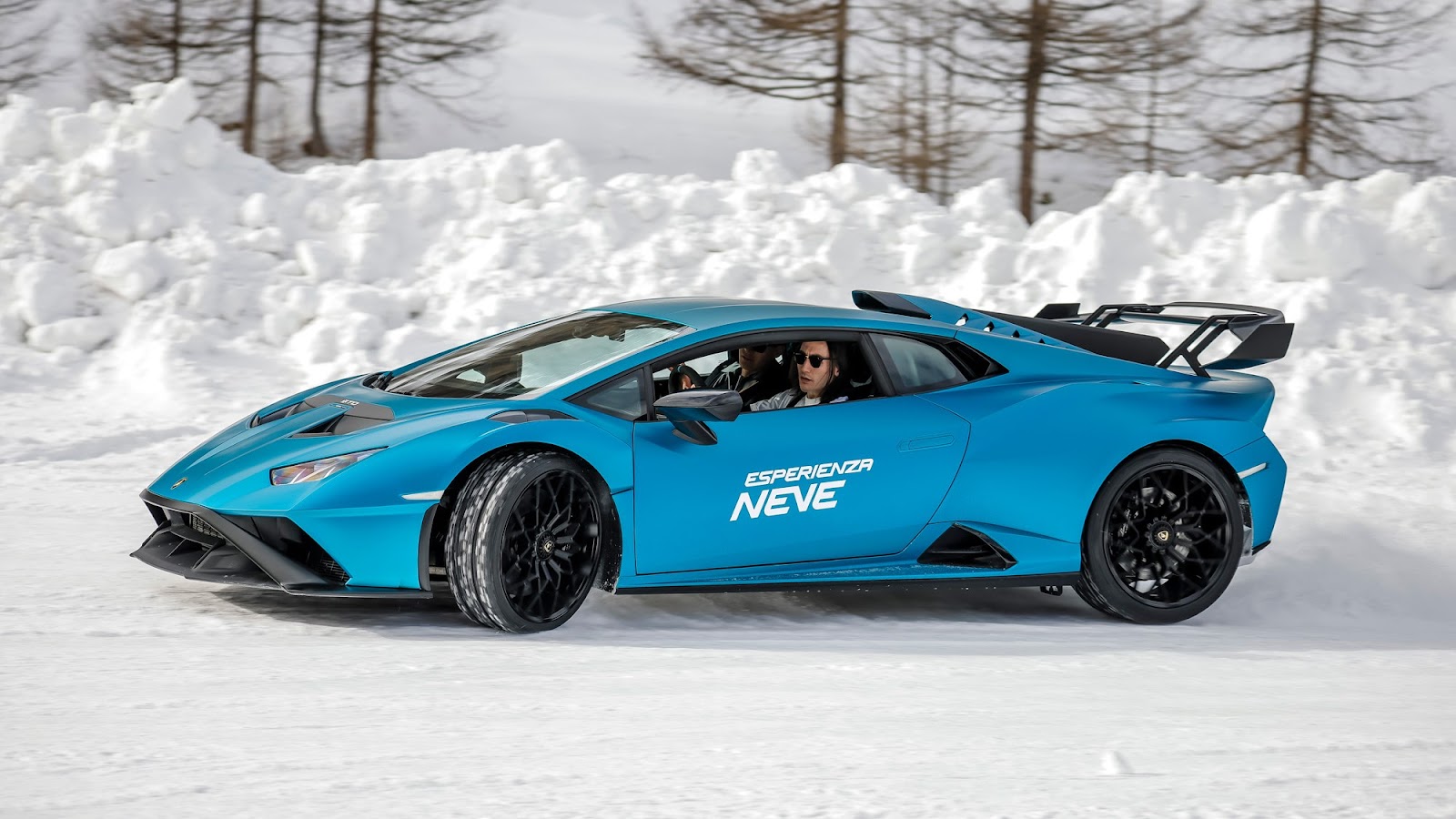 Lamborghini Huracan STO Driving on ice