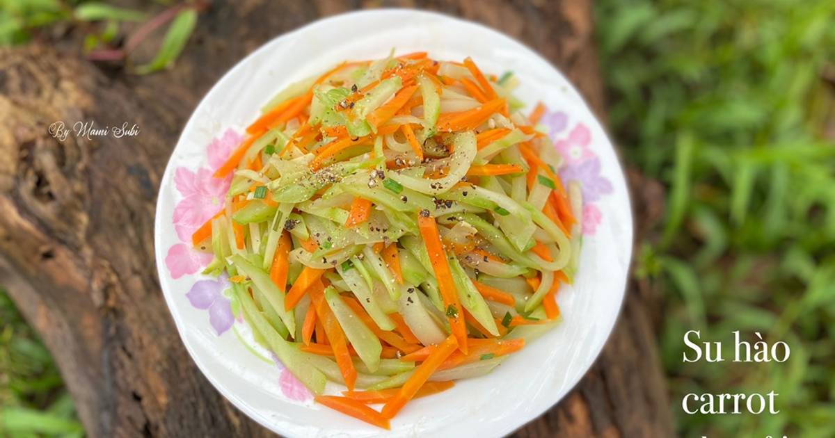 Su hào carrot xào tỏi