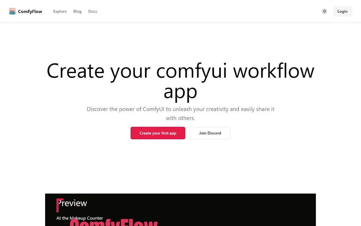 Captura de https://comfyflow.app/