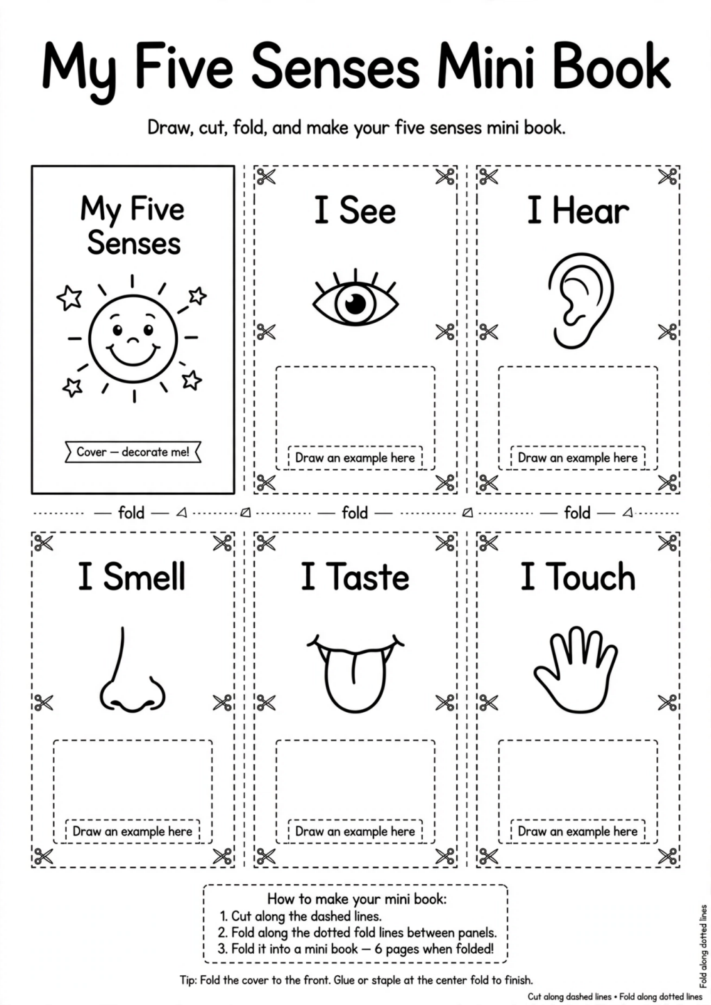 My Five Senses Mini Book