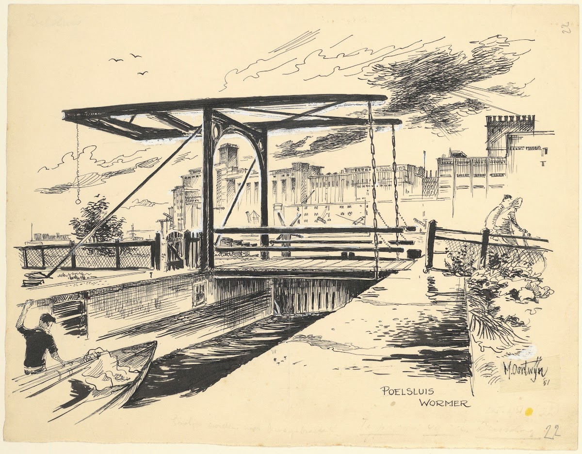 De Poelsluis te Wormer 1951
