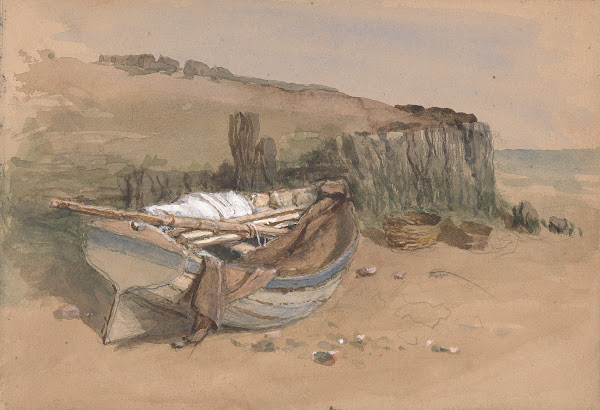 Study of a Beached Fishing Boat 1863