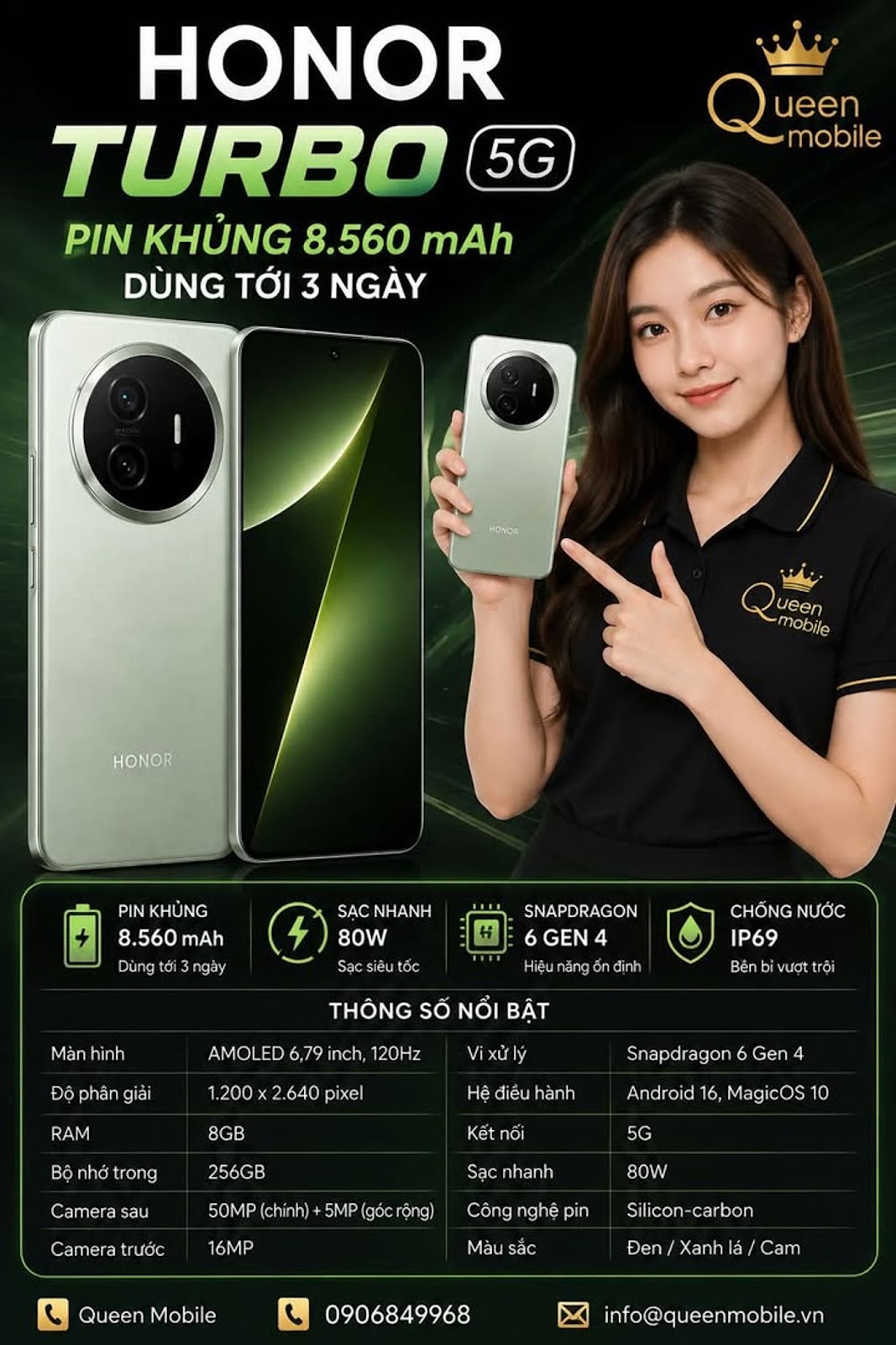 Honor Turbo 5G ra mắt với pin 8.560 mAh, tuyên bố dùng tới 3 ngày

#HonorTurbo5G...